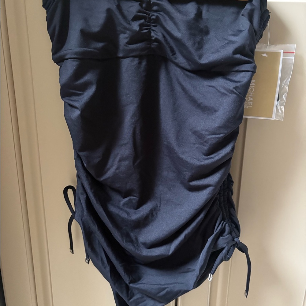 Michael Kors Black Ruched Swimsuit
